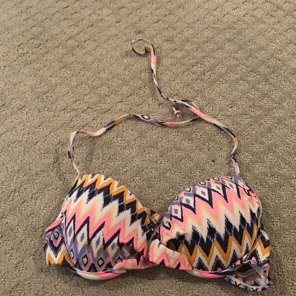 multicolored bathing suit top